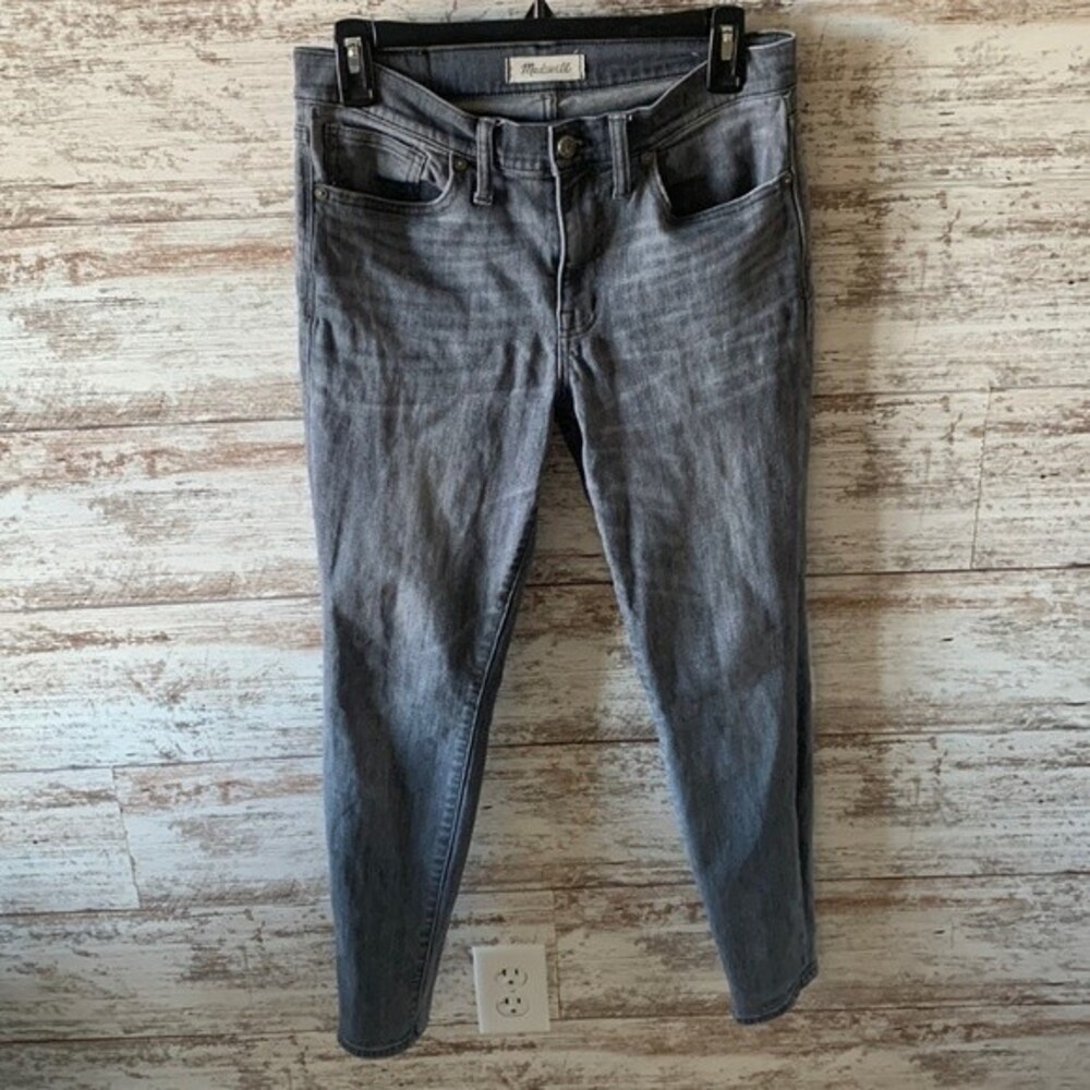 Madewell 9” High Riser Skinny Skinny Grey Jeans Size 28